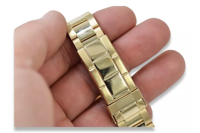 14K Bracelet montre pour hommes d'or pour le style Rolex mbw017y