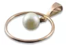 Vintage rose 14k 585 gold pearl pendant vppr004