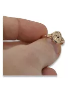 Ruso soviético rosa rosa 14k 585 oro anillo Vintage vrn001