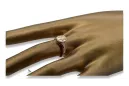 Руски съветски розов розов 14k 585 златен винтажен пръстен vrn001