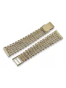 14K Gold Men's Watch Bracelet, 18mm Width, Italian