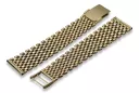 14K Gold Men's Watch Bracelet, 18mm Width, Italian