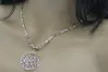 Italian 14k gold modern pendant & Tiger chain cpn027yw&cc031yw