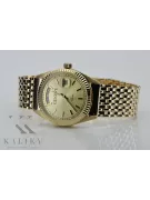 Aukso laikrodis su vyriškais apyrankais, unisex 14k 585 Geneve mw013ydy&mbw013yo