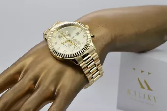 Aukso laikrodis su vyriškojo apyranko 14k Geneve mw007ydy&mbw015y
