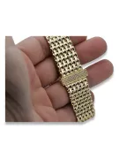 Złota bransoleta męska 14k 585 włoska styl zegarkowy cpc058y&mbw013y