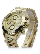 Złoty zegarek z bransoletą męski 14k Geneve mw041y&mbw015y