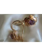 Russische Sowjetische Rose Pink 14k 585 Gold Ohrringe vec028 Alexandrit Rubin Smaragd Saphir ...