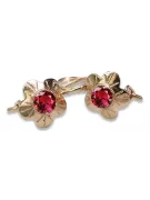 Russische Sowjetische Rose Pink 14k 585 Gold Ohrringe vec028 Alexandrit Rubin Smaragd Saphir ...