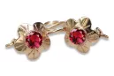 Russische Sowjetische Rose Pink 14k 585 Gold Ohrringe vec028 Alexandrit Rubin Smaragd Saphir ...