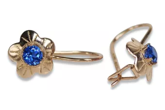 Russische Sowjetische Rose Pink 14k 585 Gold Ohrringe vec028 Alexandrit Rubin Smaragd Saphir ...