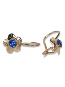 Russische Sowjetische Rose Pink 14k 585 Gold Ohrringe vec028 Alexandrit Rubin Smaragd Saphir ...