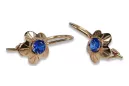 Russische Sowjetische Rose Pink 14k 585 Gold Ohrringe vec028 Alexandrit Rubin Smaragd Saphir ...