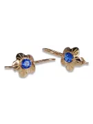 Russische Sowjetische Rose Pink 14k 585 Gold Ohrringe vec028 Alexandrit Rubin Smaragd Saphir ...