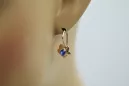 Russische Sowjetische Rose Pink 14k 585 Gold Ohrringe vec028 Alexandrit Rubin Smaragd Saphir ...