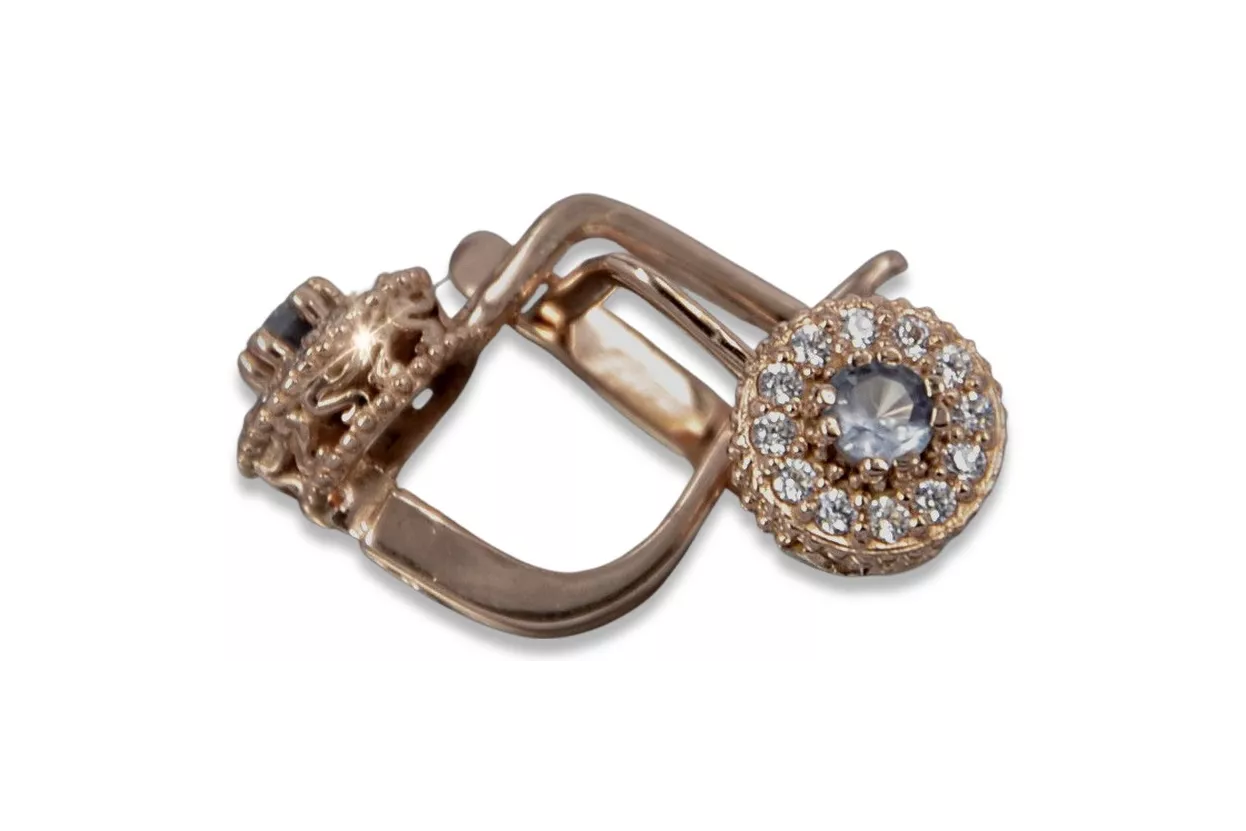 Russische Sowjetische Rose Pink 14k 585 Gold Ohrringe vec191 Alexandrit Rubin Smaragd Saphir ... Russische Sowjetische Rose Pink 14k 585 Gold Ohrringe vec191 Alexandrit Rubin Smaragd Saphir ...
