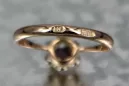 Złoty pierścionek rosyjski z różowego 14 złota z brylantem vrd353 Vintage