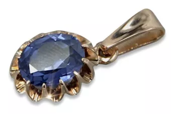 Ruso soviético rosa 14k 585 oro alejandrita rubí esmeralda zafiro zircón ... Colgante VPC013