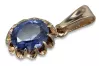 Vintage rose 14k 585 gold alexandrite ruby emerald sapphire zircon ... pendant vpc013