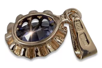 Vintage rose 14k 585 gold alexandrite ruby emerald sapphire zircon ... pendant vpc013