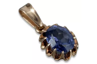 Vintage rose 14k 585 gold alexandrite ruby emerald sapphire zircon ... pendant vpc013