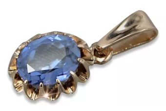 Russische sowjetische Rose 14k 585 Gold Alexandrit Rubin Smaragd Saphir Zirkon ... Anhänger vpc013