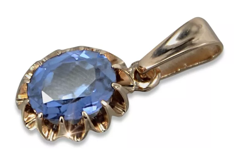 Russische sowjetische Rose 14k 585 Gold Alexandrit Rubin Smaragd Saphir Zirkon ... Anhänger vpc013