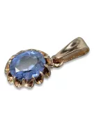 Russische sowjetische Rose 14k 585 Gold Alexandrit Rubin Smaragd Saphir Zirkon ... Anhänger vpc013