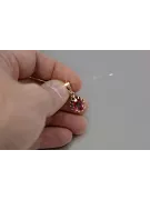 Russische sowjetische Rose 14k 585 Gold Alexandrit Rubin Smaragd Saphir Zirkon ... Anhänger vpc013