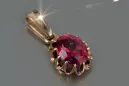 Russische sowjetische Rose 14k 585 Gold Alexandrit Rubin Smaragd Saphir Zirkon ... Anhänger vpc013