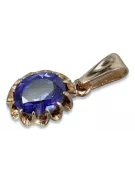 Russische sowjetische Rose 14k 585 Gold Alexandrit Rubin Smaragd Saphir Zirkon ... Anhänger vpc013