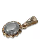 Russische sowjetische Rose 14k 585 Gold Alexandrit Rubin Smaragd Saphir Zirkon ... Anhänger vpc013