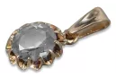Russische sowjetische Rose 14k 585 Gold Alexandrit Rubin Smaragd Saphir Zirkon ... Anhänger vpc013