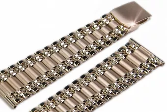 سوار ساعة رجالي عتيق من الذهب عيار 585 عيار 14 قيراطًا باللون الوردي الوردي mbw009r