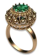 Sovietic rus a crescut 14k 585 aur Alexandrite Ruby Emerald Safir Zircon inel vrc059
