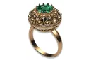 Russisch Sowjetrosa 14 Karat 585 Gold Alexandrit Rubin Smaragd Saphir Zirkon Ring vrc059