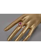 Radziecki 14k 585 złoty Rosyjski pierścionek z różowego złota z Aleksandrytem Rubinem Szafirem Szmaragdem Cyrkonią vrc059