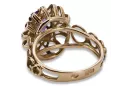 Radziecki 14k 585 złoty Rosyjski pierścionek z różowego złota z Aleksandrytem Rubinem Szafirem Szmaragdem Cyrkonią vrc032