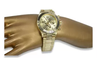 Aukso laikrodis su vyriškojo pulserio 14k Geneve mw014ydg&mbw017y