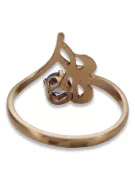 Radziecki 14k 585 złoty Rosyjski pierścionek z różowego złota z Aleksandrytem Rubinem Szafirem Szmaragdem Cyrkonią vrc095