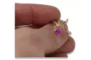 Ruso Soviet rosa 14k 585 oro Alejandrita Rubí Esmeralda Zafiro Zircón anillo vrc303