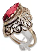 Ruso Soviet rosa 14k 585 oro Alejandrita Rubí Esmeralda Zafiro Zircón anillo vrc017