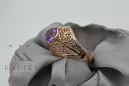 Anillo de zircón de zafiro esmeralda esmeralda de oro soviético ruso 14k 585 de oro Alejandrita esmeralda vrc026