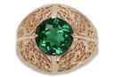 Sovietic rus a crescut 14k 585 aur Alexandrite Ruby Emerald Safir Zircon inel vrc026