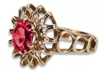 copy of Vintage rose 14k 585 gold Alexandrite Ruby Emerald Sapphire Zircon ring  vrc032