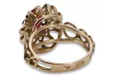 Radziecki 14k 585 złoty Rosyjski pierścionek z różowego złota z Aleksandrytem Rubinem Szafirem Szmaragdem Cyrkonią vrc032