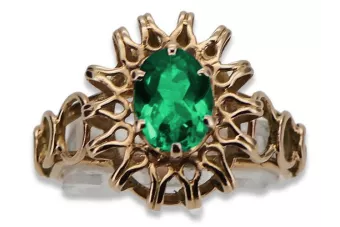 Russian Soviet rose 14k 585 gold Alexandrite Ruby Emerald Sapphire Zircon ring  vrc032