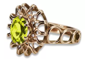 Russian Soviet rose 14k 585 gold Alexandrite Ruby Emerald Sapphire Zircon ring  vrc032