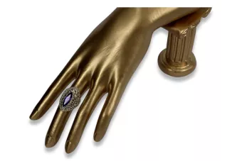 Anillo de zircón esmeraldón esmeralda esmeralda rusa rosa 14k 585 oro alejandrita esmeralda zafiro vrc090