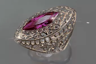 Argint sovietic rusesc 925 Alexandrite Ruby Emerald Safir Zircon inel vrc090s